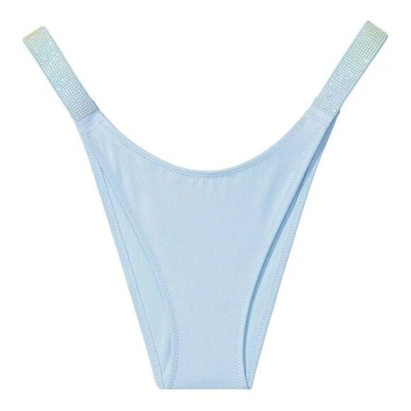New! Victoria's Secret Sparkly Strappy Brazilian Bikini Swim Bottom 4643 - Picture 1 of 8